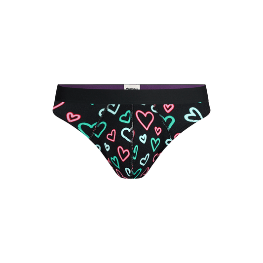 Pouch Front Thong | Electric Hearts