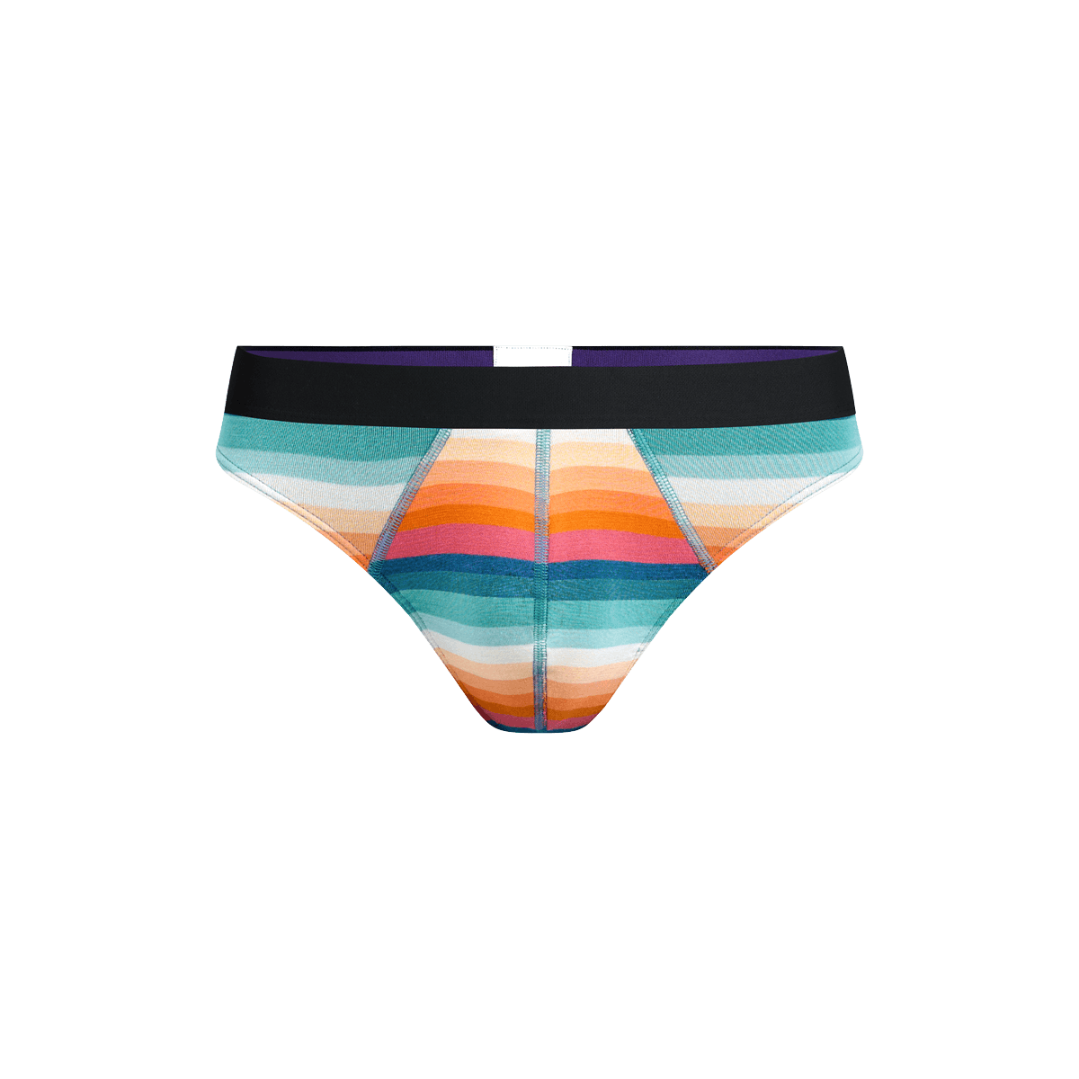 Pouch Front Thong | Pool Stripes