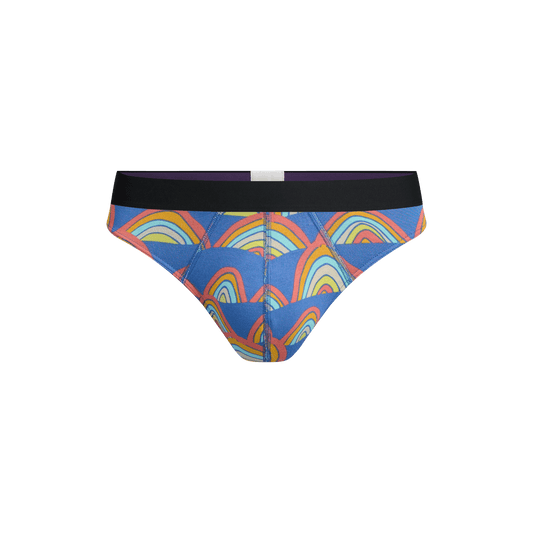 Pouch Front Thong | Retro Rainbows