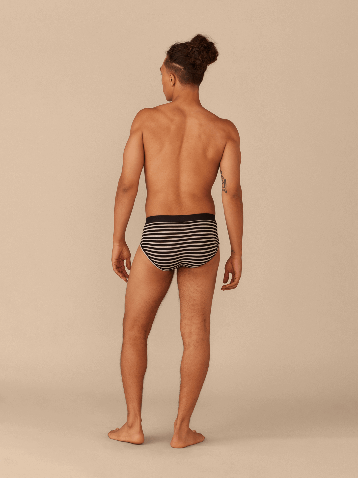 Brief | Heather Grey Stripes