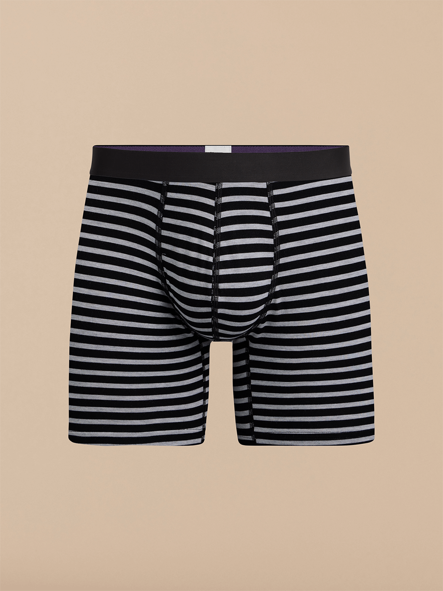 Boxer Brief | Heather Grey Stripes