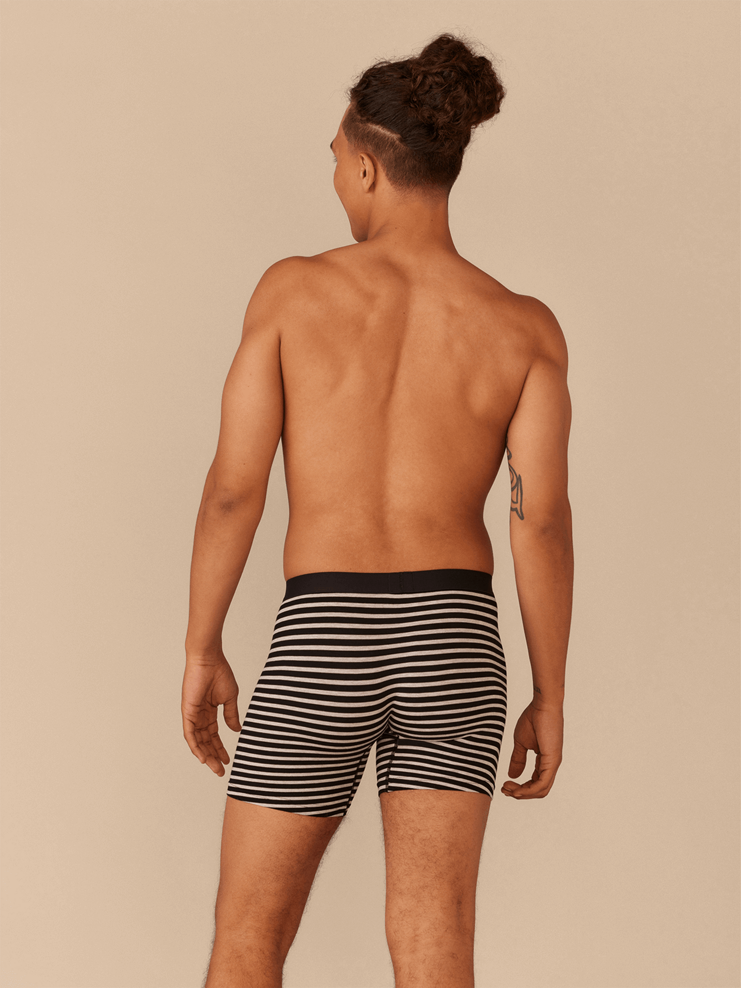 Boxer Brief | Heather Grey Stripes