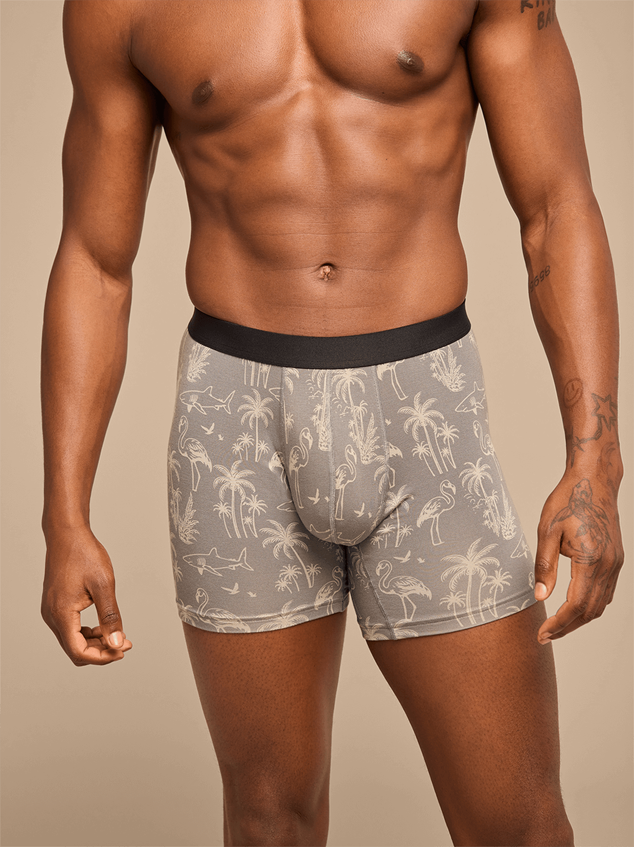 UltraModal™ Core Boxer Brief | Grey Wild Life