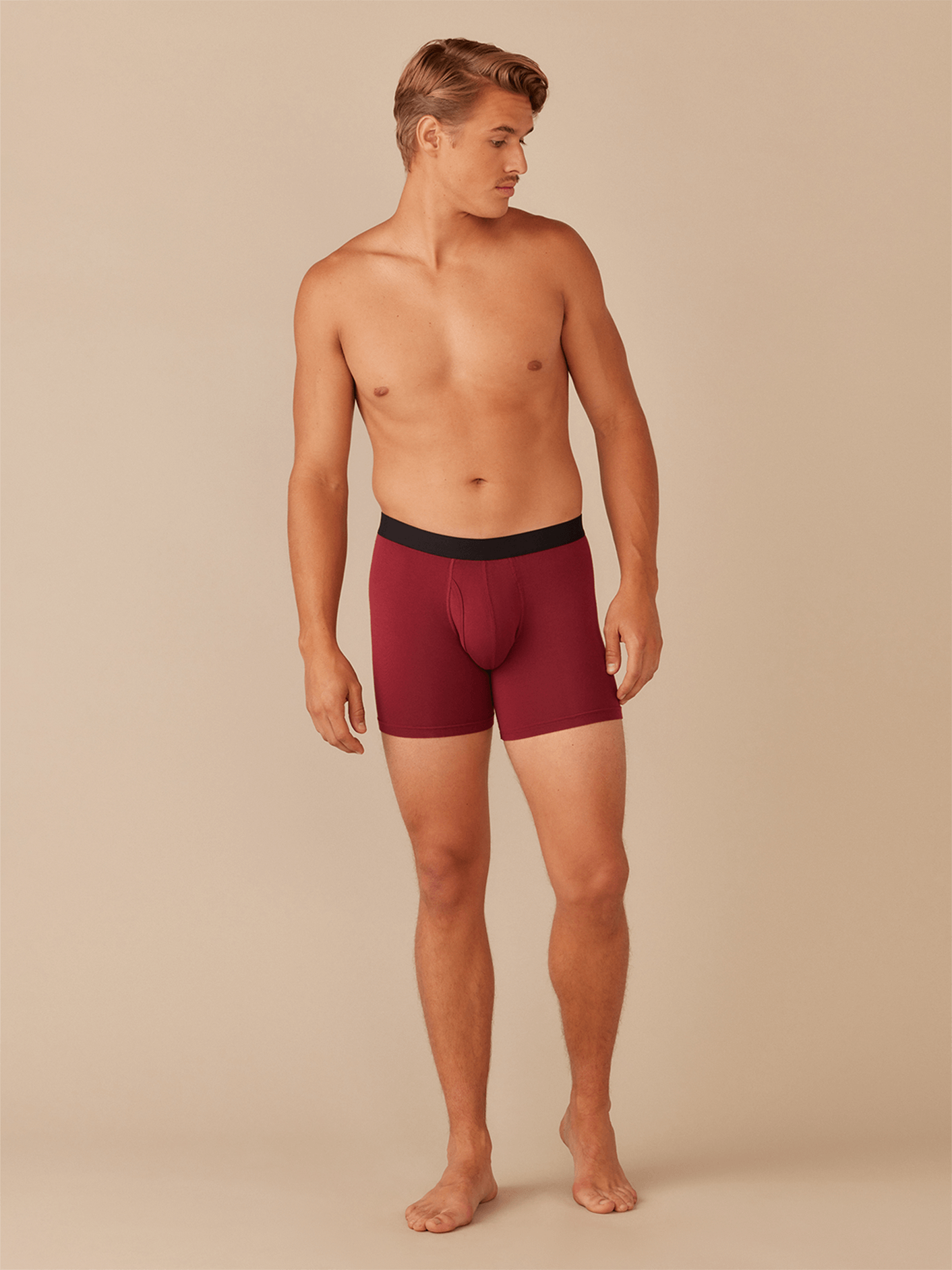 Boxer Brief w/ Fly | Cabernet