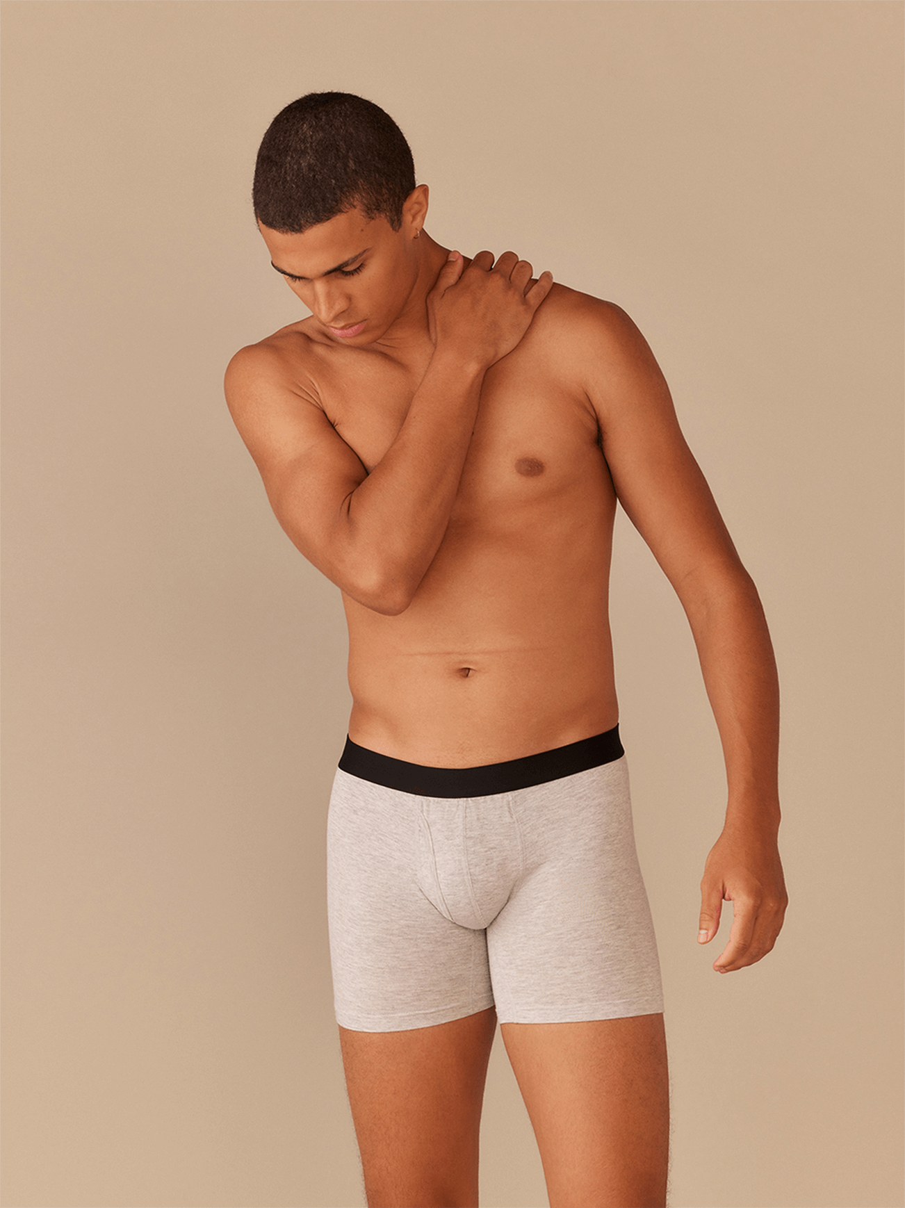 Boxer Brief w/ Fly | Heather Grey