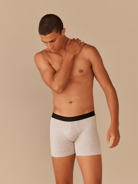 Boxer Brief w/ Fly | Heather Grey