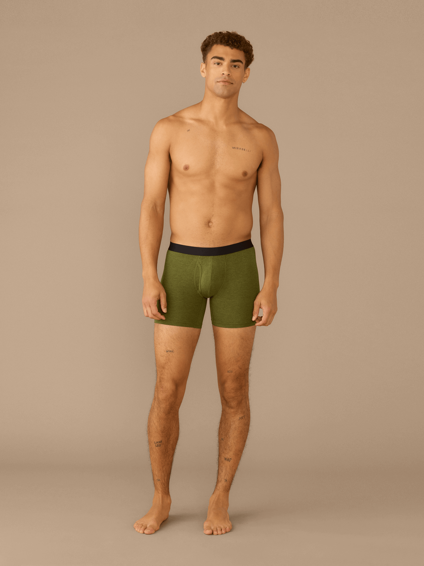 Boxer Brief w/ Fly | Heather Olive