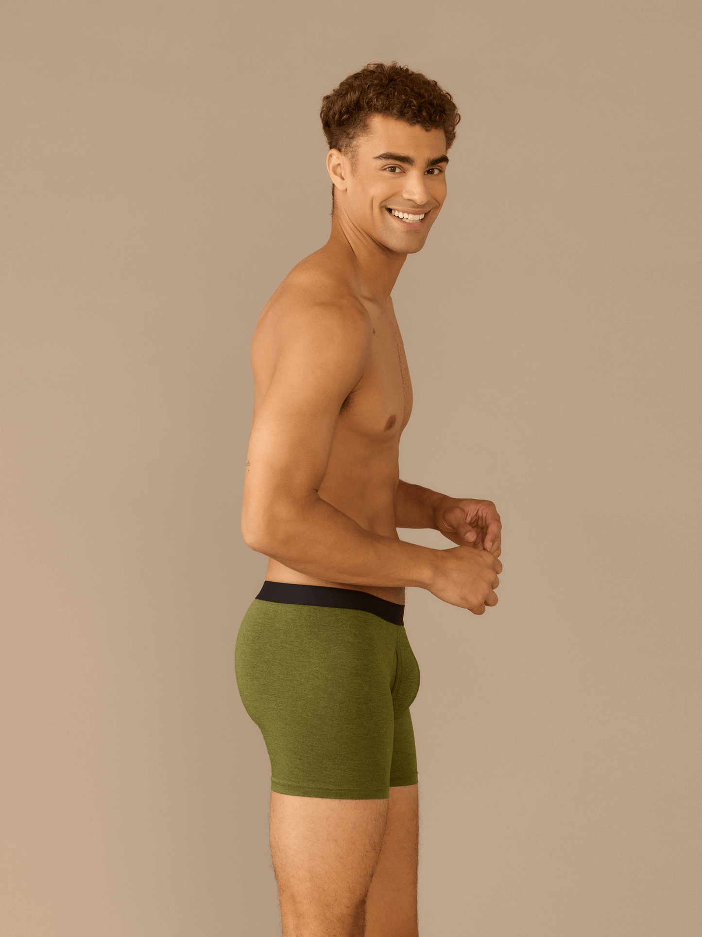 Boxer Brief w/ Fly | Heather Olive