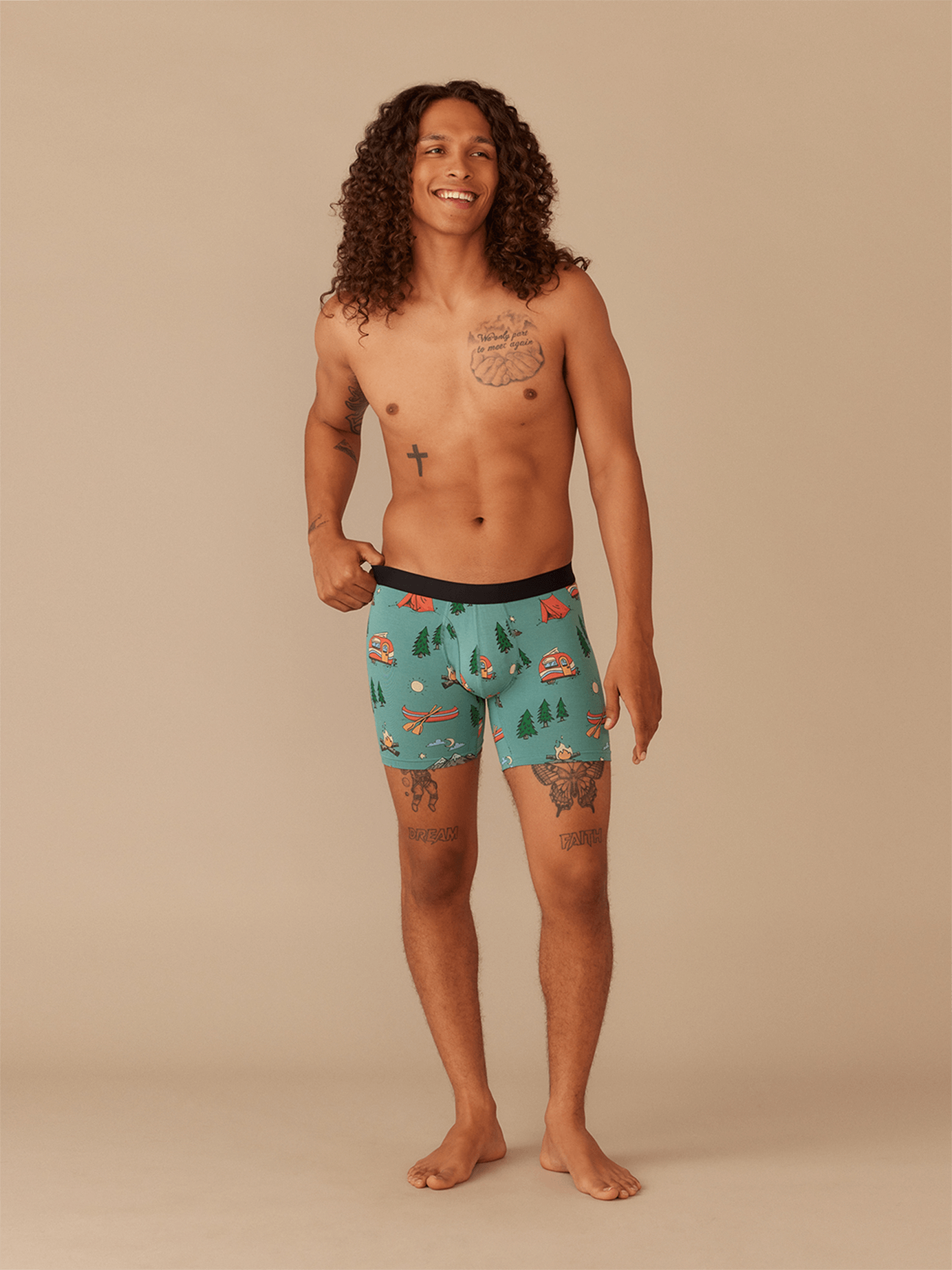 Boxer Brief w/ Fly | Happy Camper