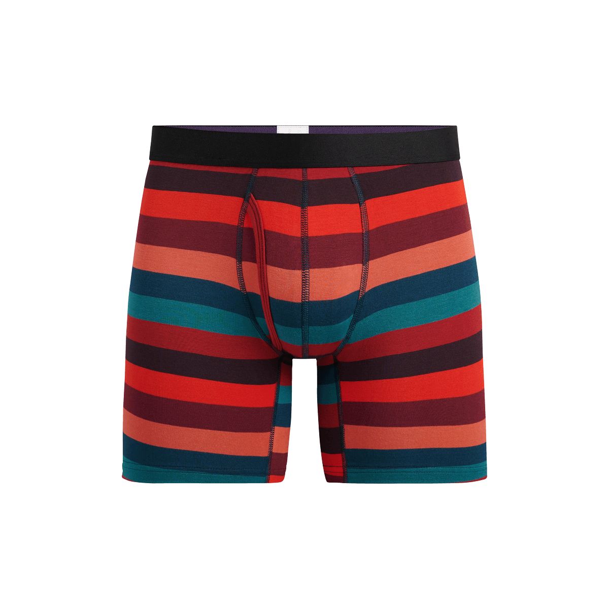 Boxer Brief w/ Fly | Bright Stripes