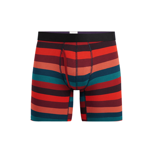 Boxer Brief w/ Fly | Bright Stripes