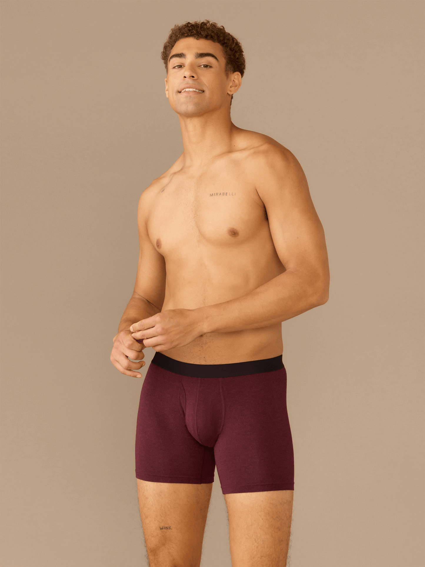 Boxer Brief w/ Fly | Heather Wine