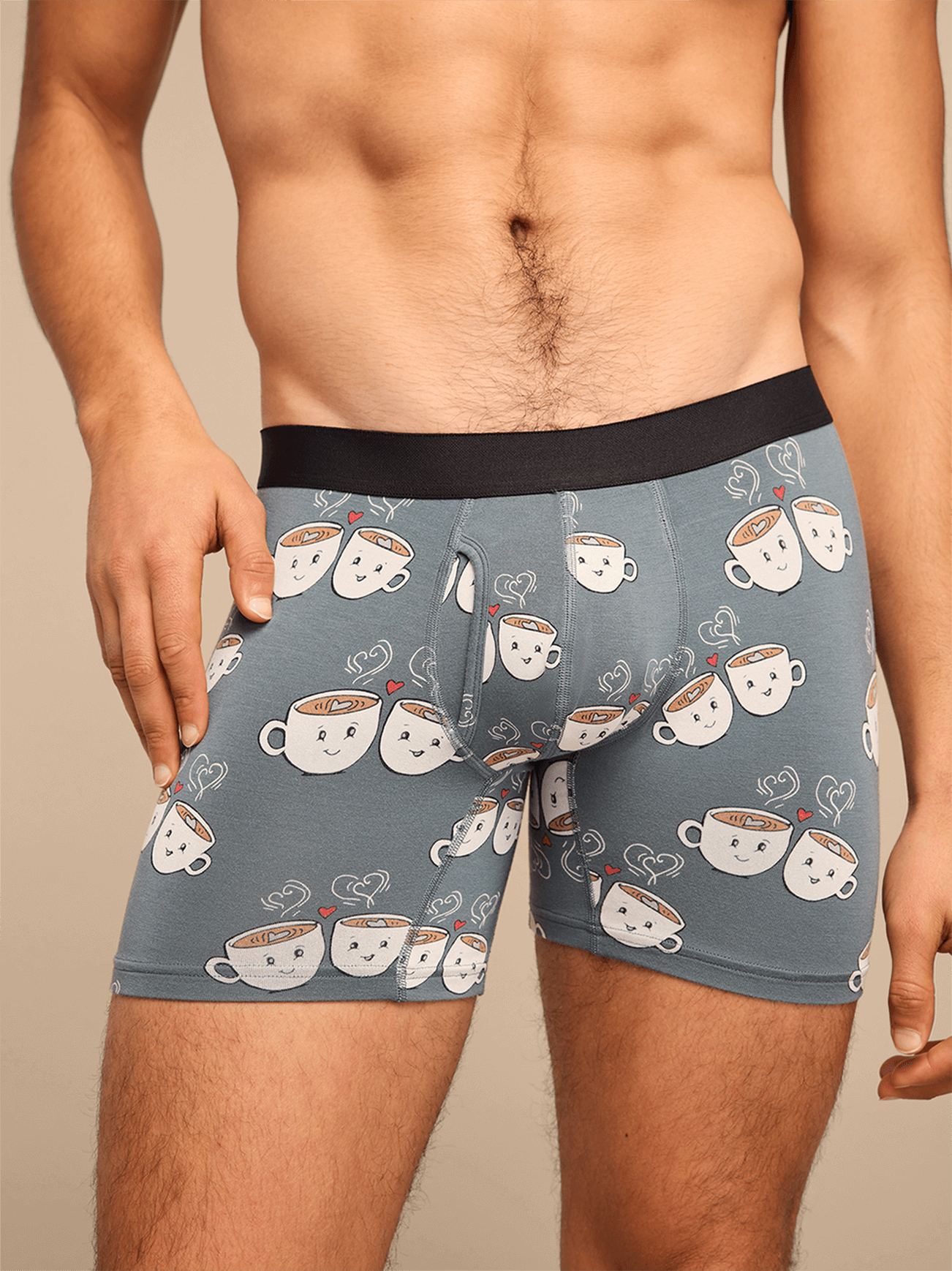 Boxer Brief w/ Fly | Love You A Latte