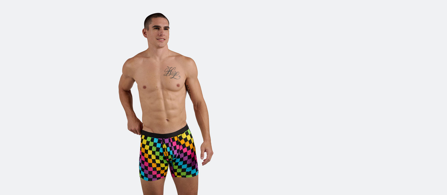 UltraModal™ Core Boxer Brief w/ Fly | Rainbow Check