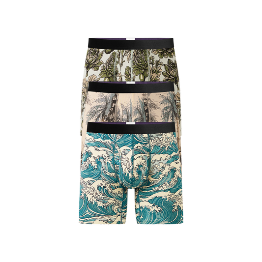 Boxer Brief w/ Fly 3-Pack | Seaside Garden Pack