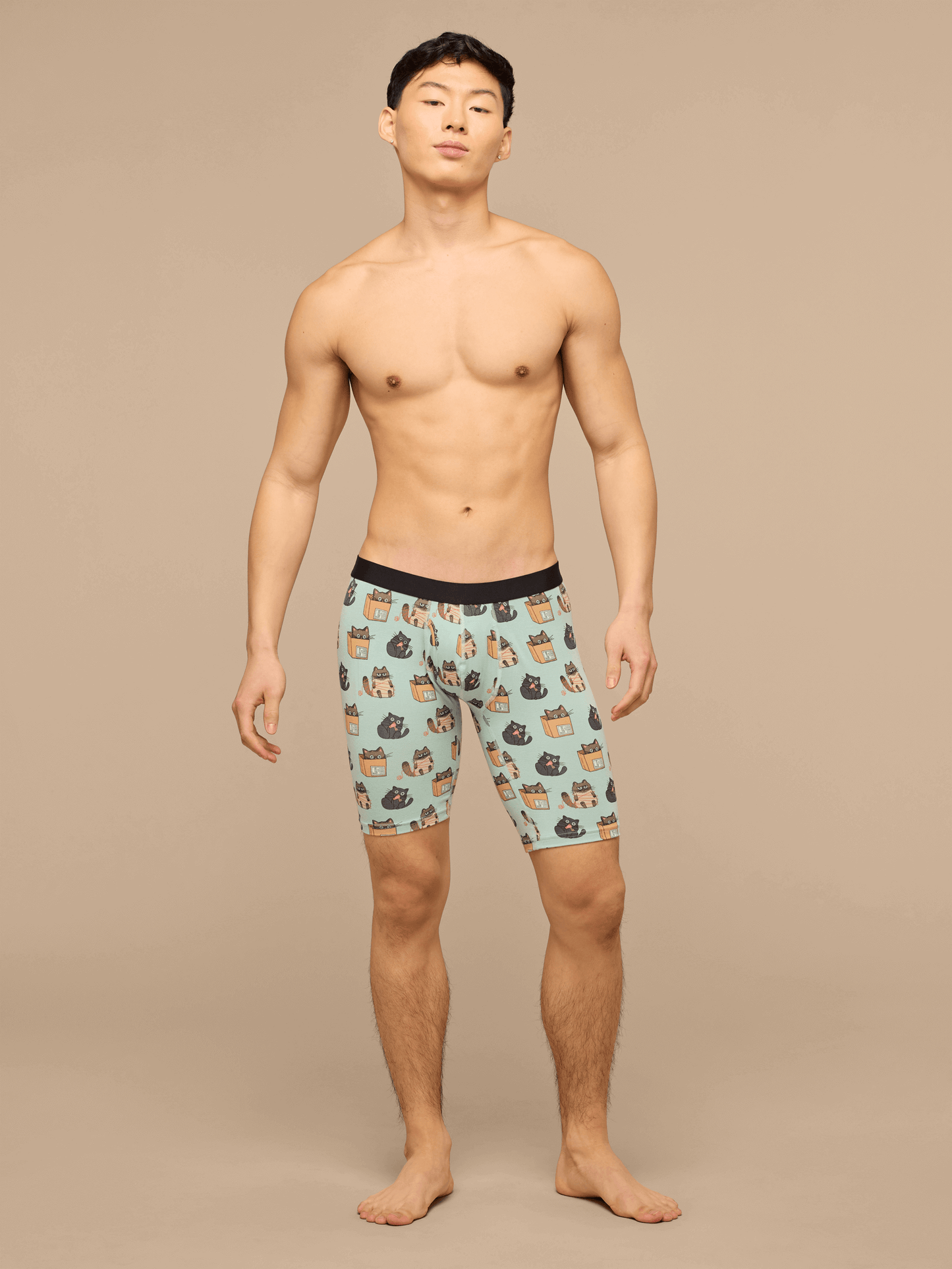 UltraModal™ Core Long Boxer Brief w/ Fly | Cats Being Cats