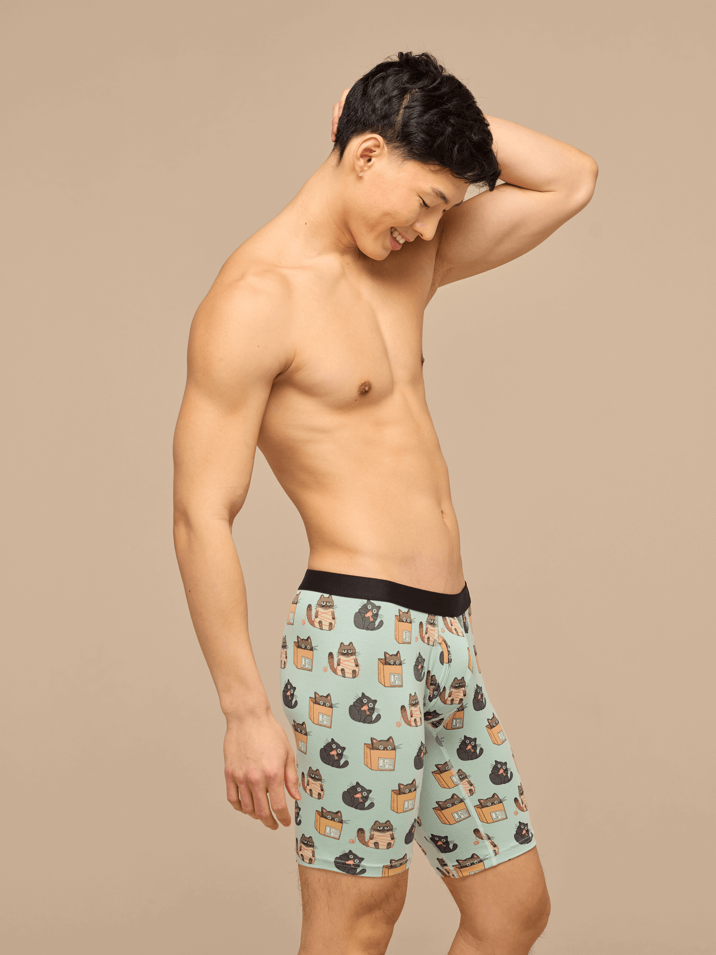 UltraModal™ Core Long Boxer Brief w/ Fly | Cats Being Cats