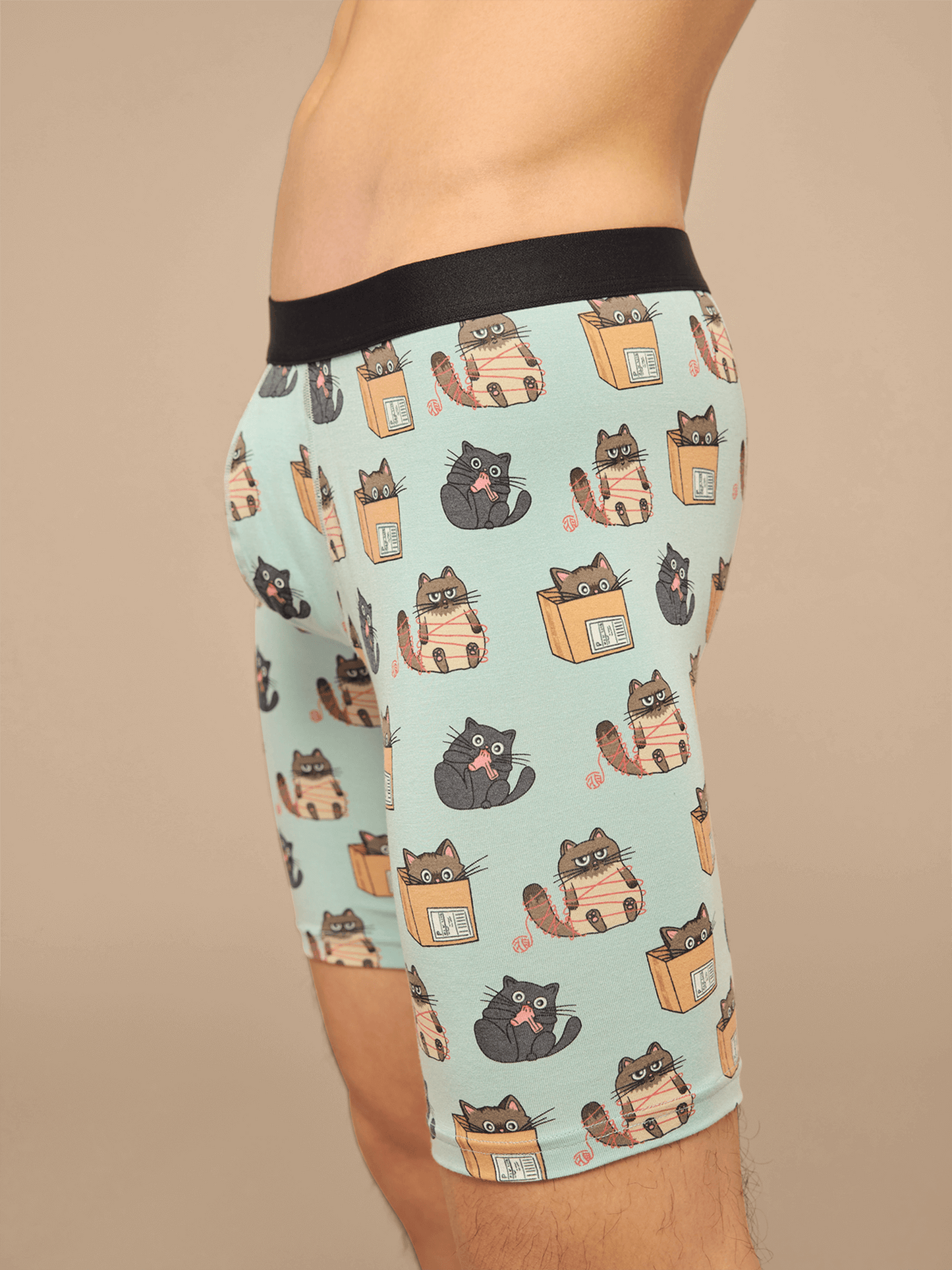 UltraModal™ Core Long Boxer Brief w/ Fly | Cats Being Cats