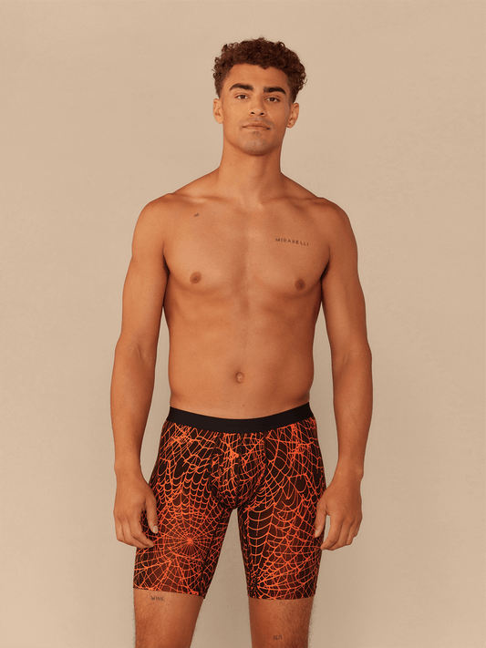 Long Boxer Brief w/ Fly | Caught in a Web