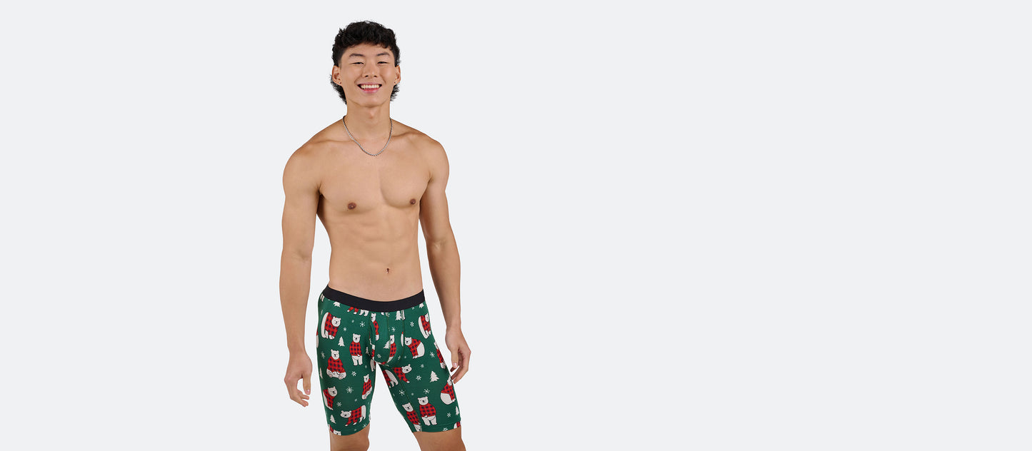 Long Boxer Brief w/ Fly | Cozy Bears