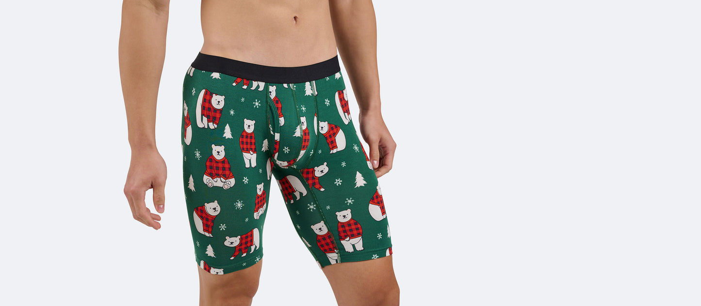 Long Boxer Brief w/ Fly | Cozy Bears