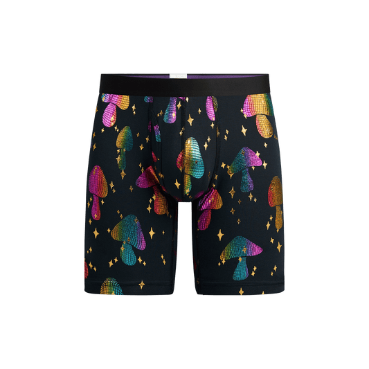 Long Boxer Brief w/ Fly | Disco Shrooms