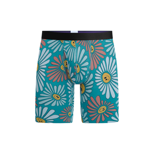 Long Boxer Brief w/ Fly | Disco Daisies