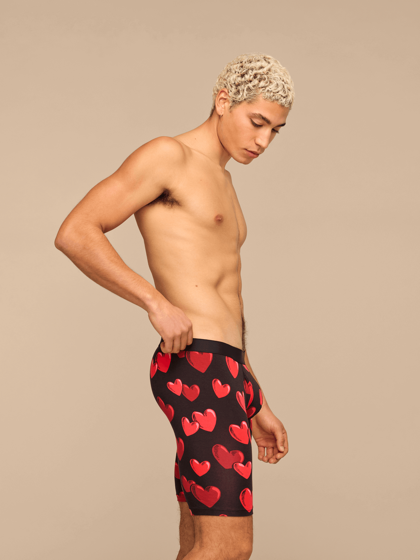 UltraModal™ Core Long Boxer Brief w/ Fly | Floating Hearts