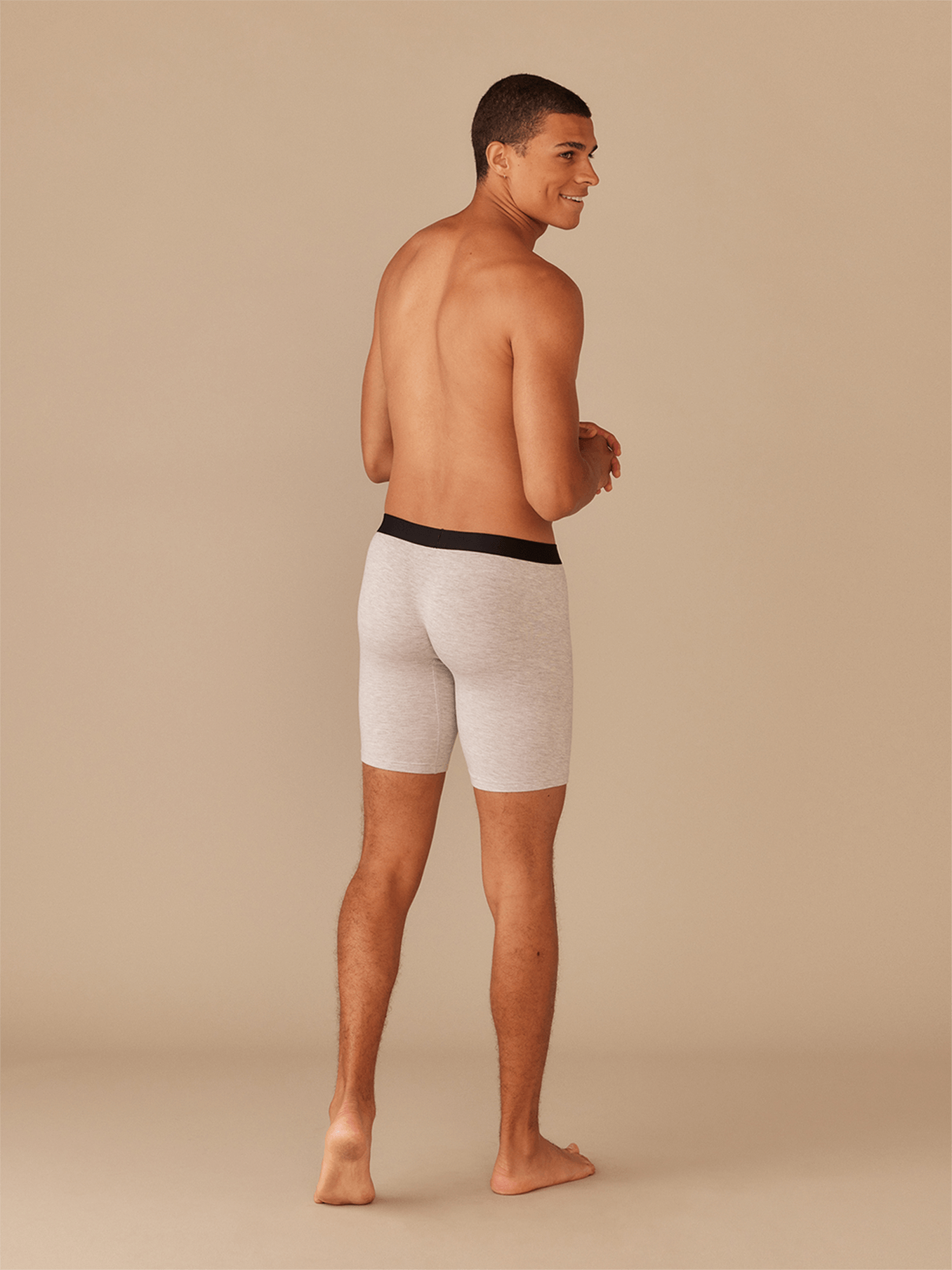 Long Boxer Brief w/ Fly | Heather Grey