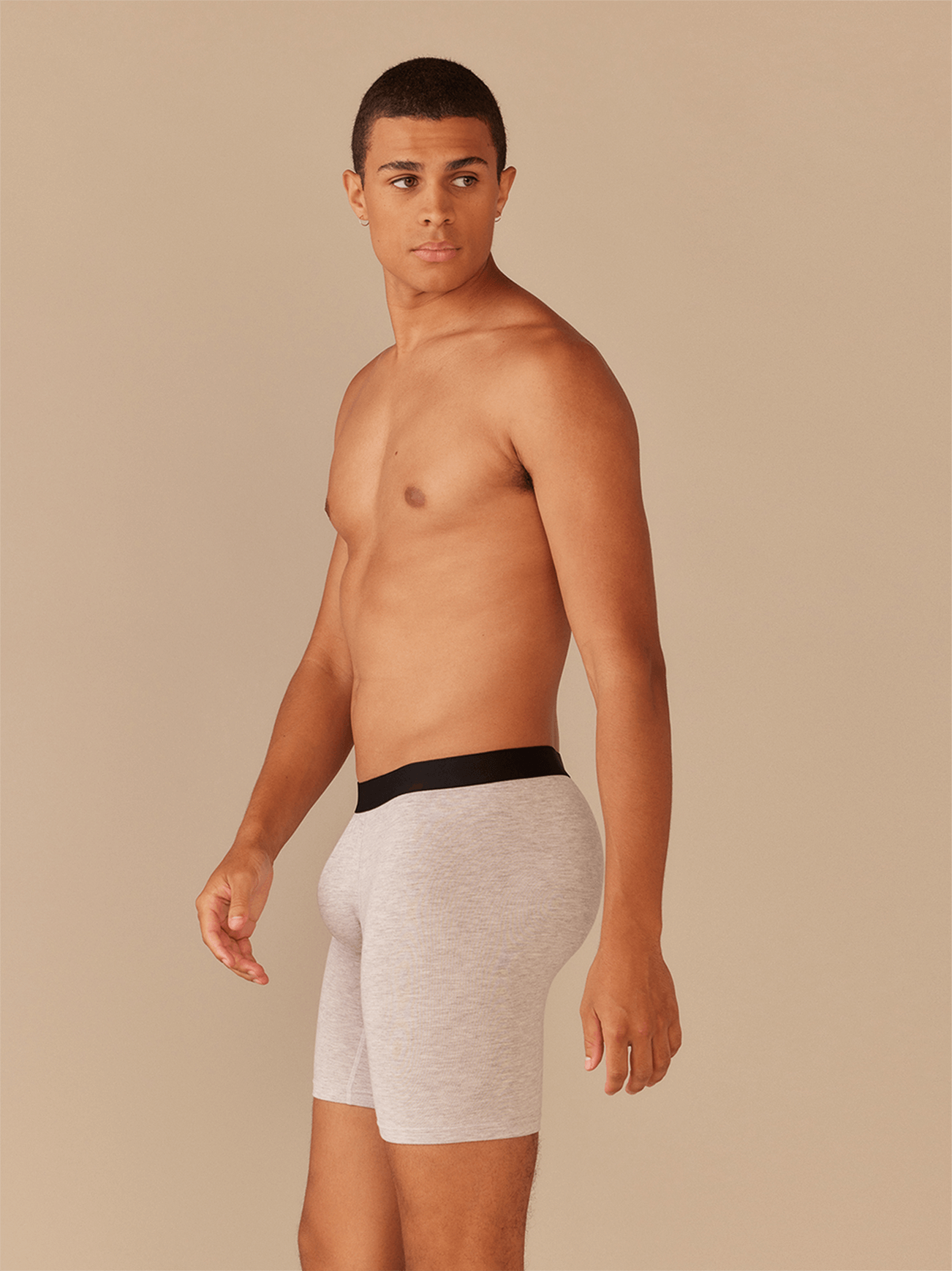 Long Boxer Brief w/ Fly | Heather Grey