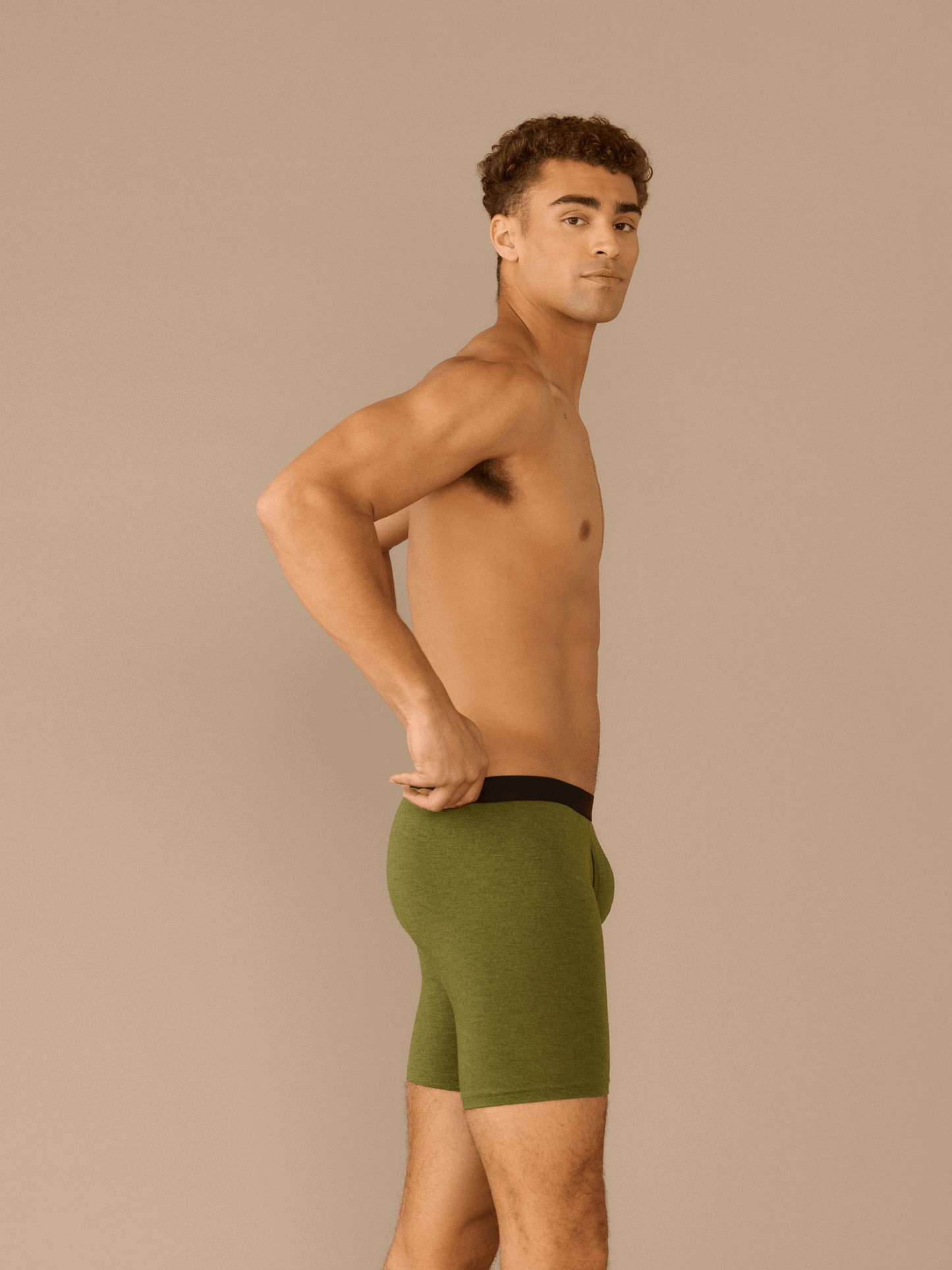 Long Boxer Brief w/ Fly | Heather Olive