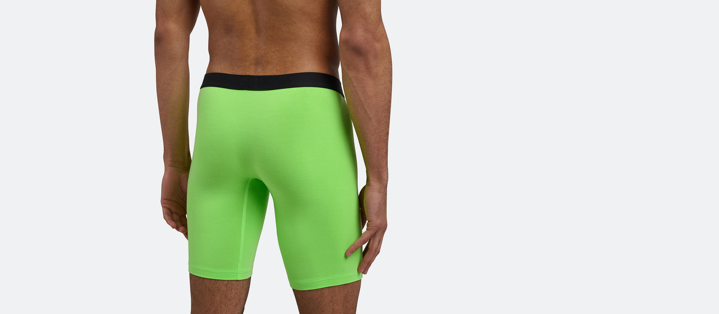 UltraModal™ Core Long Boxer Brief w/ Fly | Neon Green