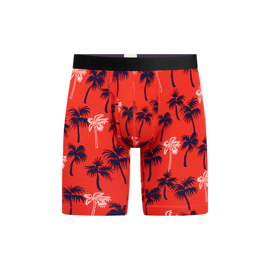 UltraModal™ Core Long Boxer Brief w/ Fly | Nautical Palms