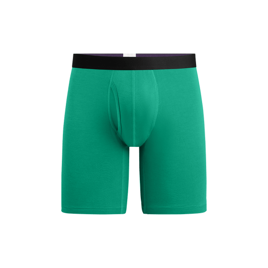 Long Boxer Brief w/ Fly | Peacock Green