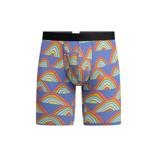 Long Boxer Brief w/ Fly | Retro Rainbows