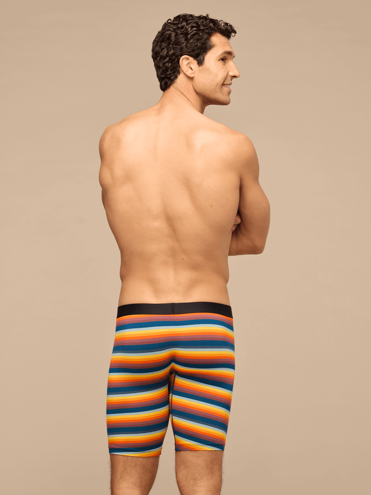 UltraModal™ Core Long Boxer Brief w/ Fly | Sunrise Stripes
