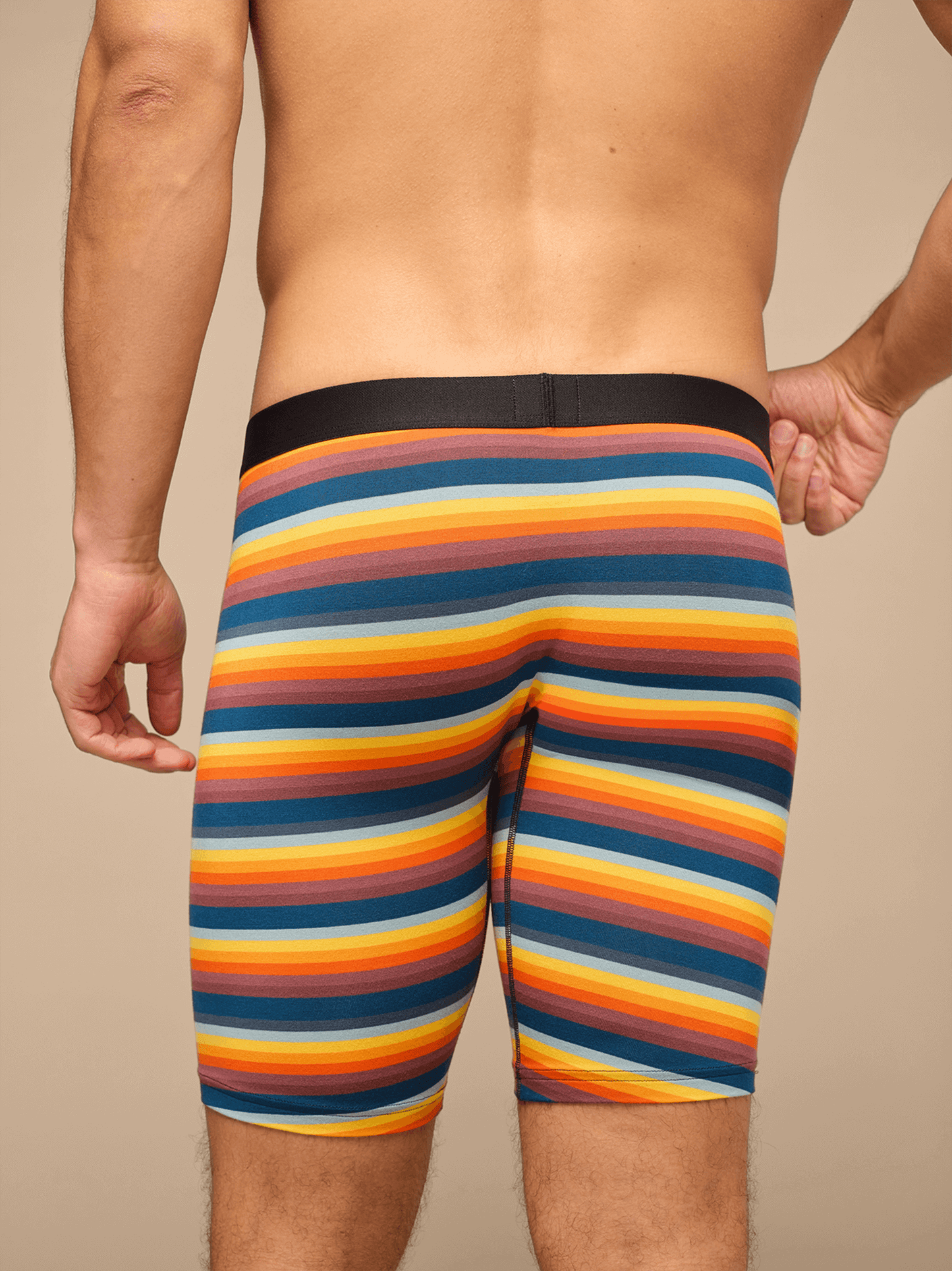 UltraModal™ Core Long Boxer Brief w/ Fly | Sunrise Stripes