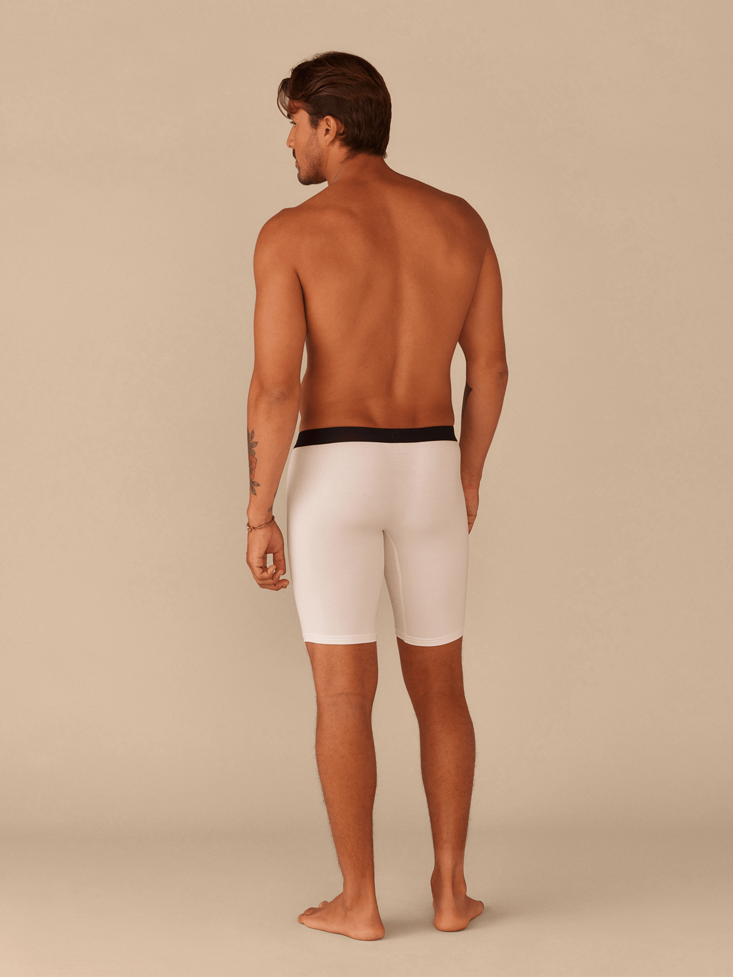 Long Boxer Brief w/ Fly | White