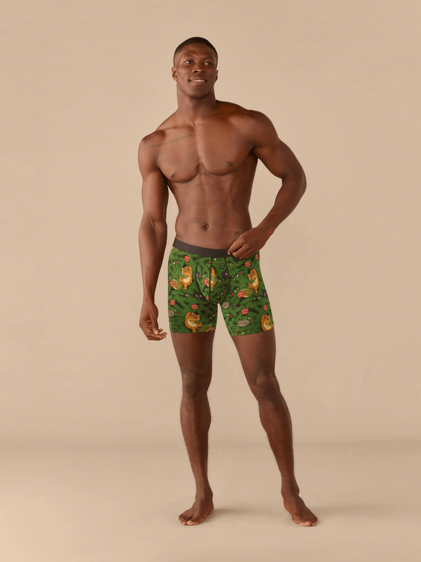 The Ball Caddy™ Boxer Brief w/ Fly | Meowy Christmas