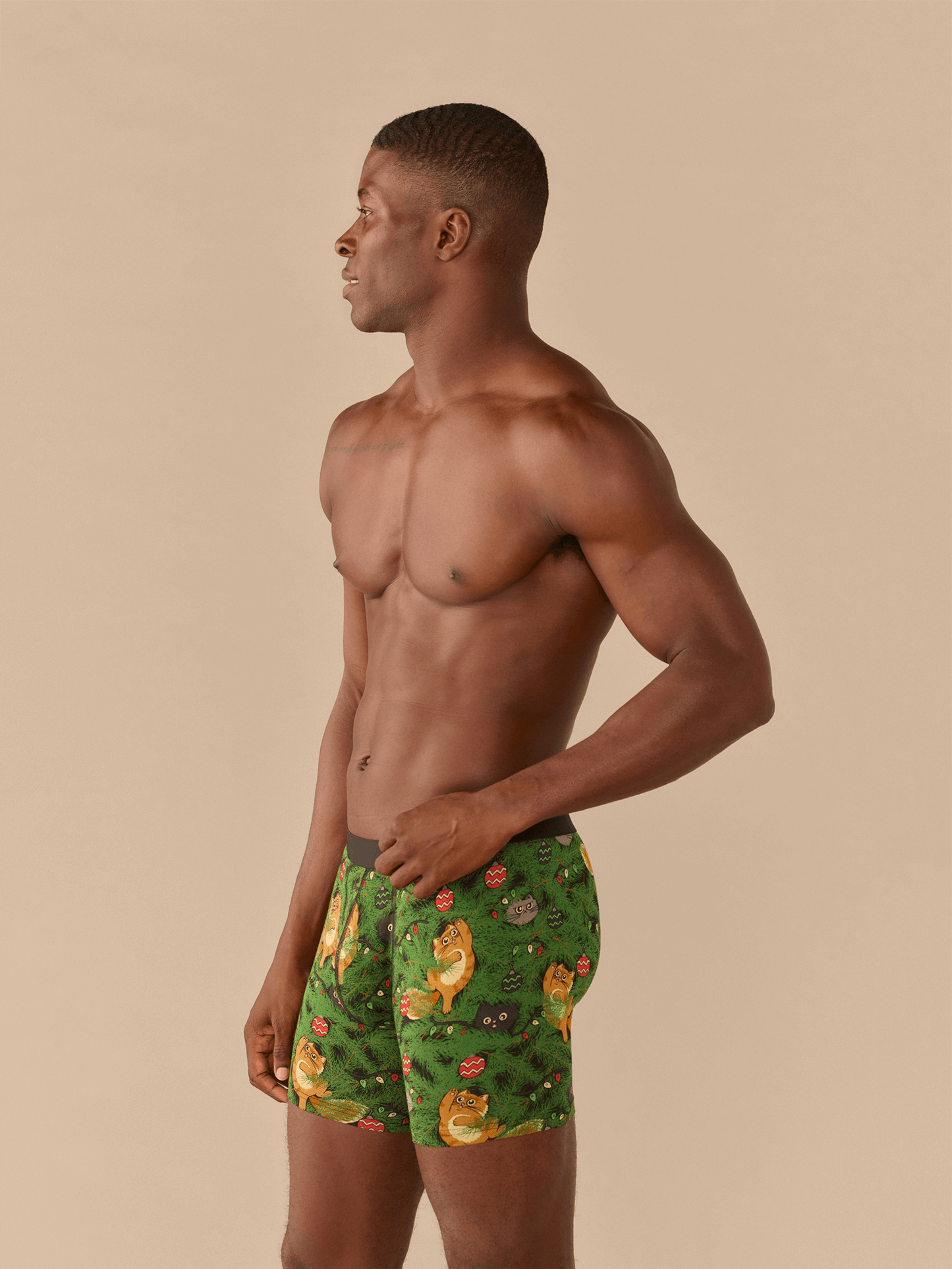 The Ball Caddy™ Boxer Brief w/ Fly | Meowy Christmas