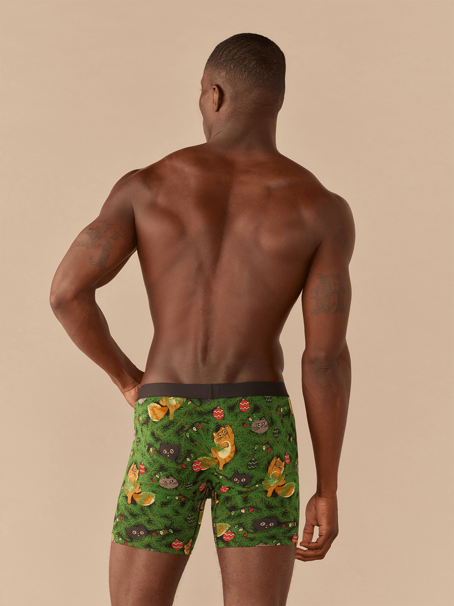 The Ball Caddy™ Boxer Brief w/ Fly | Meowy Christmas