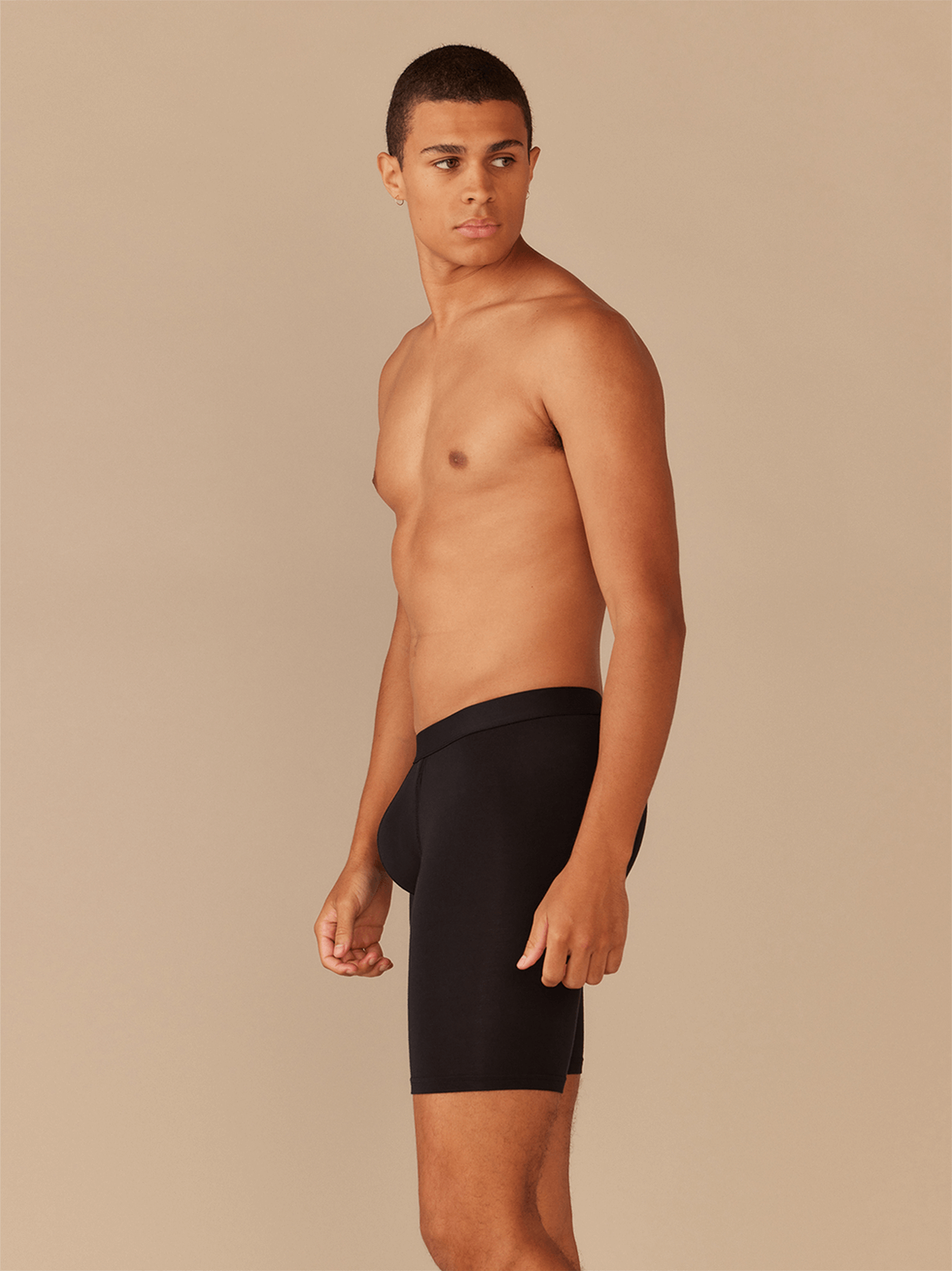 The Ball Caddy™ Long Boxer Brief w/ Fly | Black