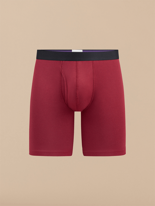 The Ball Caddy™ Long Boxer Brief w/ Fly | Cabernet