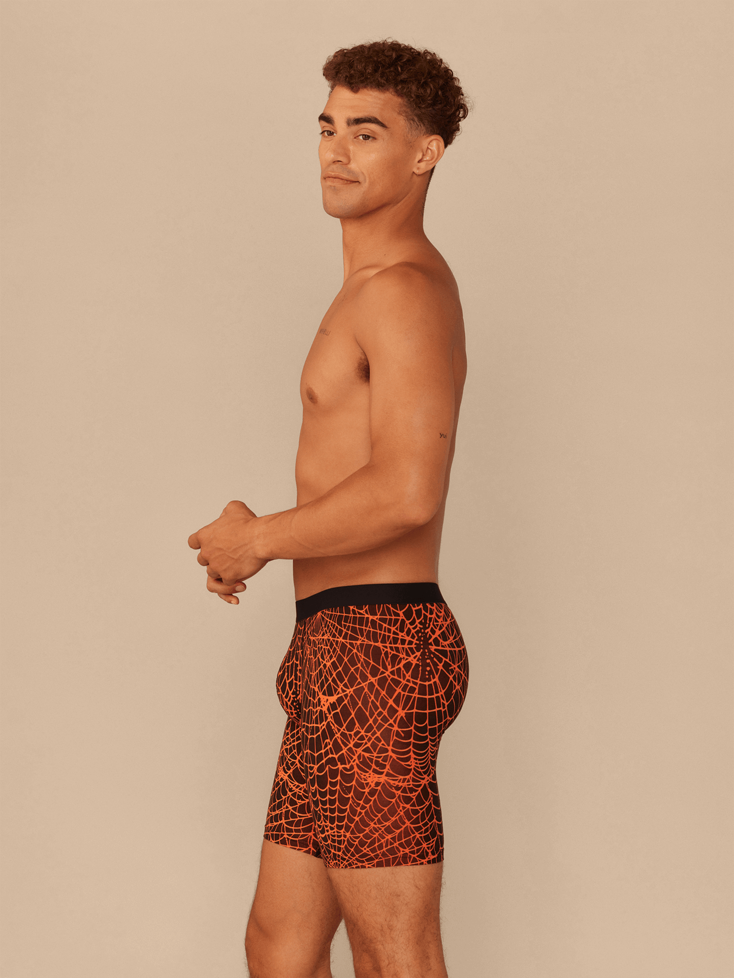 The Ball Caddy™ Long Boxer Brief w/ Fly | Caught in a Web