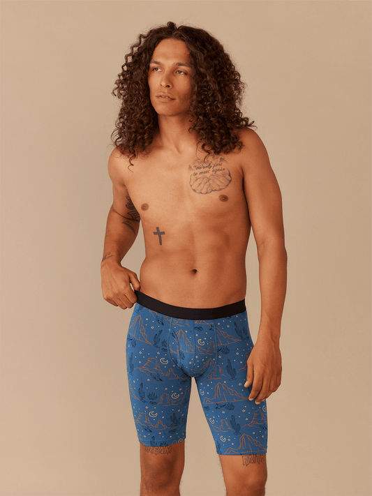 The Ball Caddy™ Long Boxer Brief w/ Fly | Desert Sky