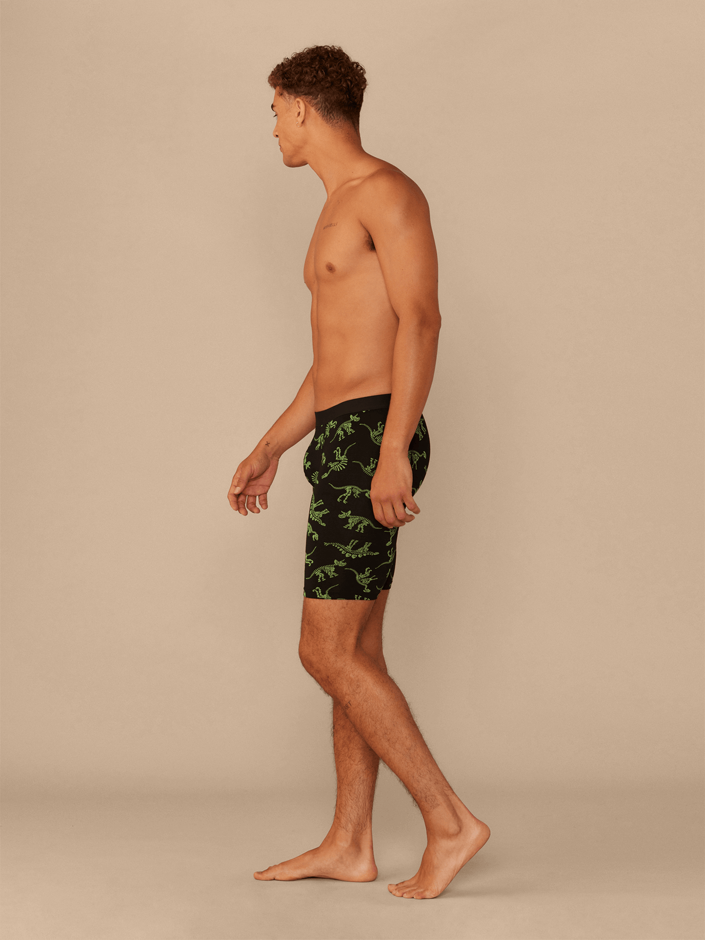 The Ball Caddy™ Long Boxer Brief w/ Fly | Electric Dino