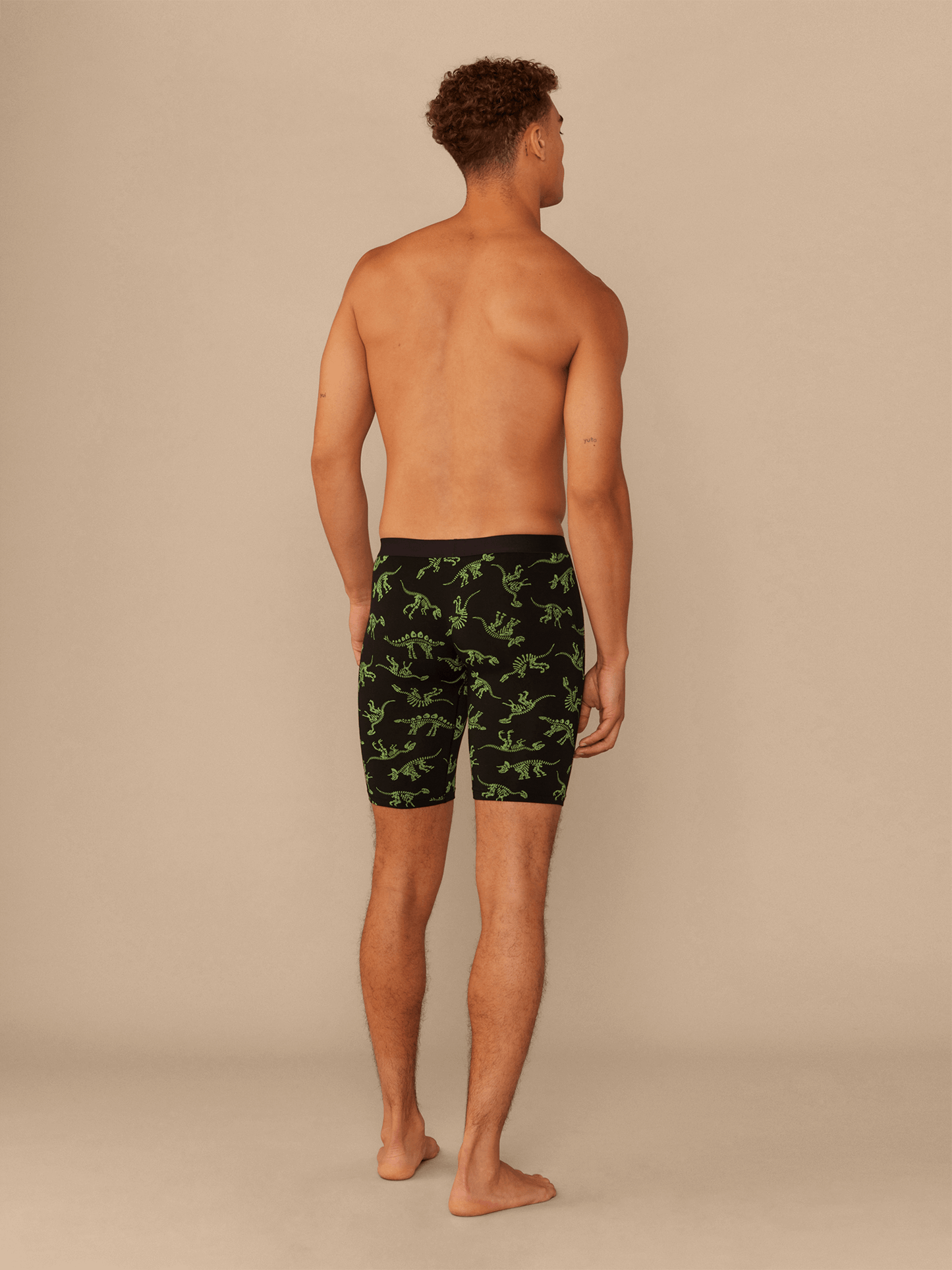 The Ball Caddy™ Long Boxer Brief w/ Fly | Electric Dino