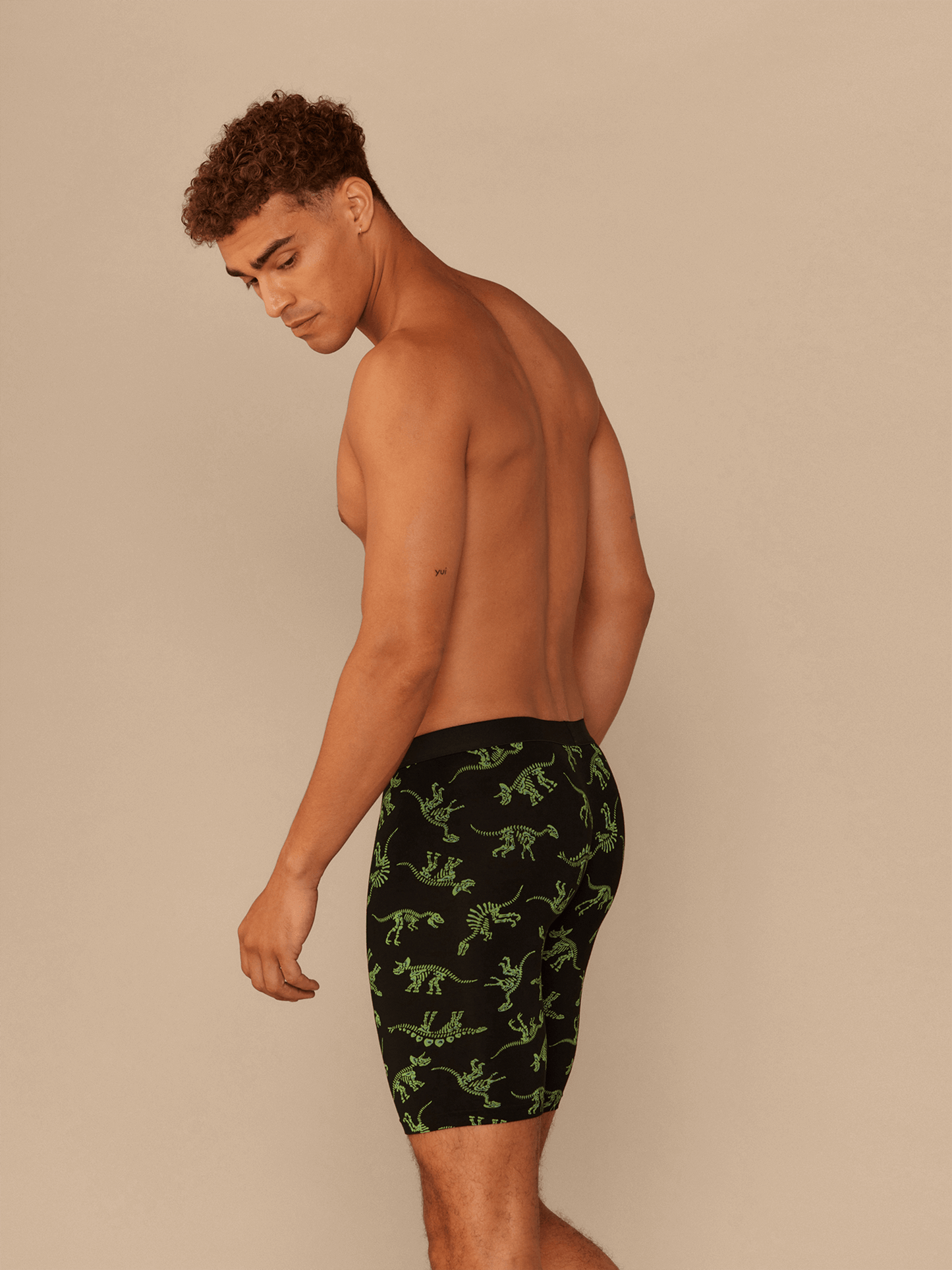 The Ball Caddy™ Long Boxer Brief w/ Fly | Electric Dino