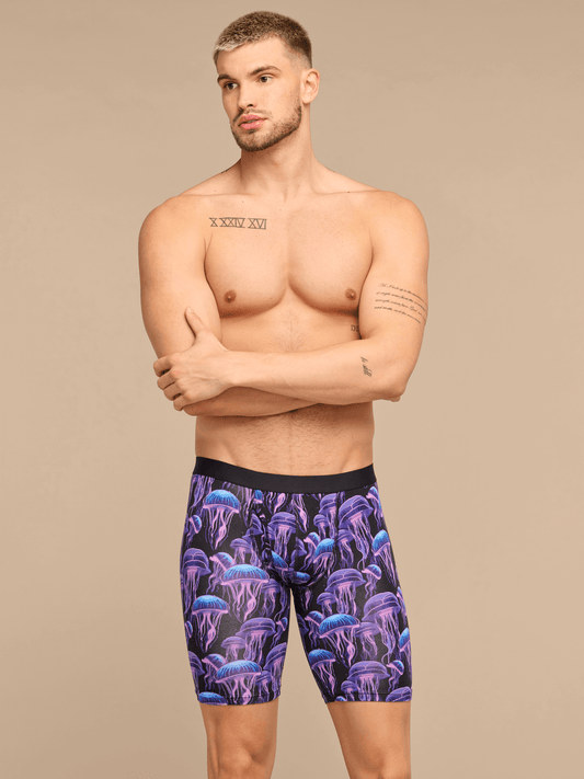 UltraModal™ Core Ball Caddy Long Boxer Brief w/ Fly | Wild Jellies