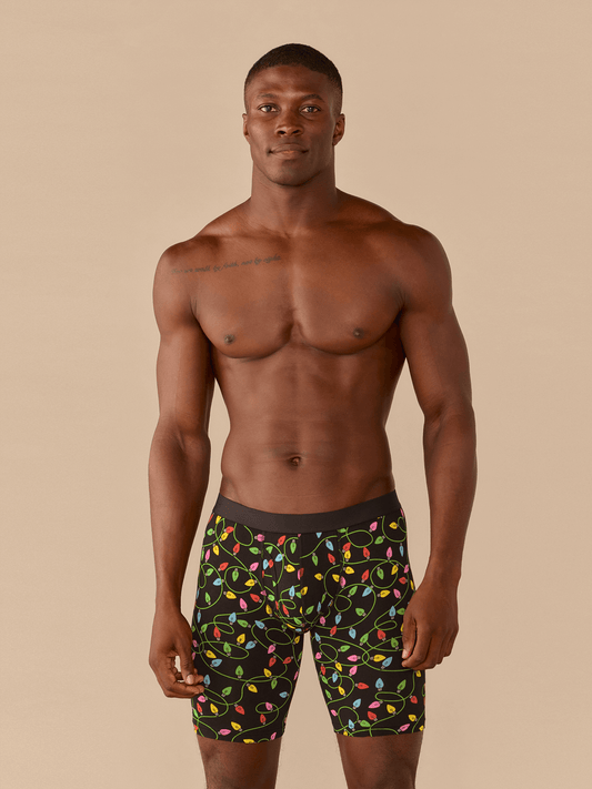 The Ball Caddy™ Long Boxer Brief w/ Fly | String Lights